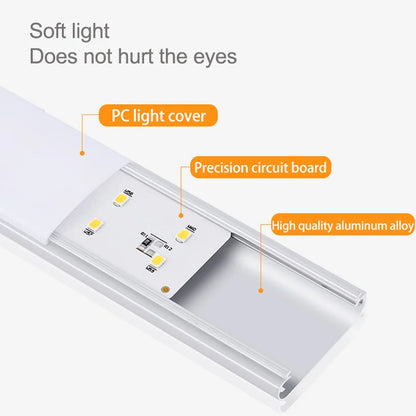 Ultra-Thin Wireless Motion Sensor LED Light - Rechargeable Induction Lamp for Closet, Cabinet, and Home Use (10/20/30/40/60CM)