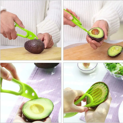 3-in-1 Avocado Slicer Tool - Pit, Slice, and Scoop with Ease