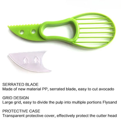 3-in-1 Avocado Slicer Tool - Pit, Slice, and Scoop with Ease