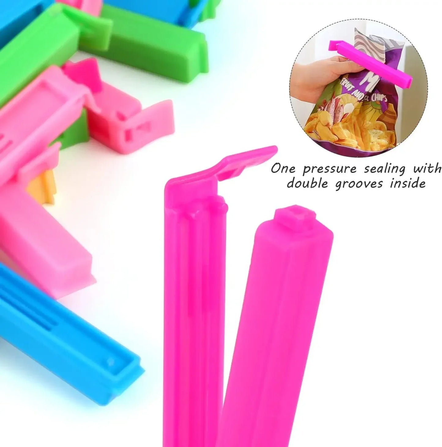 Colorful Bag Sealing Clips (5 PCS) - Multi-Purpose Food Storage Sealers