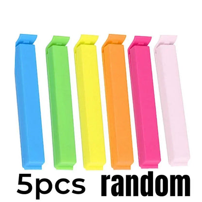 Colorful Bag Sealing Clips (5 PCS) - Multi-Purpose Food Storage Sealers