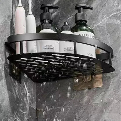 Corner Shower Caddy Shelf - Wall-Mounted Adhesive Storage Rack for Bathroom & Kitchen Organization