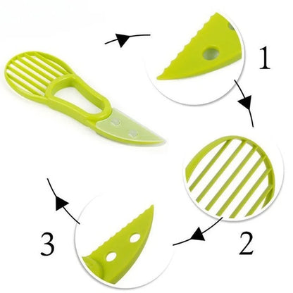 3-in-1 Avocado Slicer Tool - Pit, Slice, and Scoop with Ease